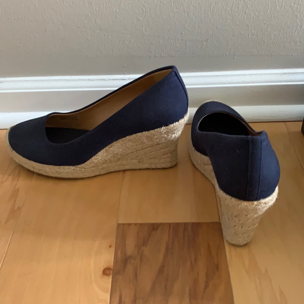 J Crew navy wedges